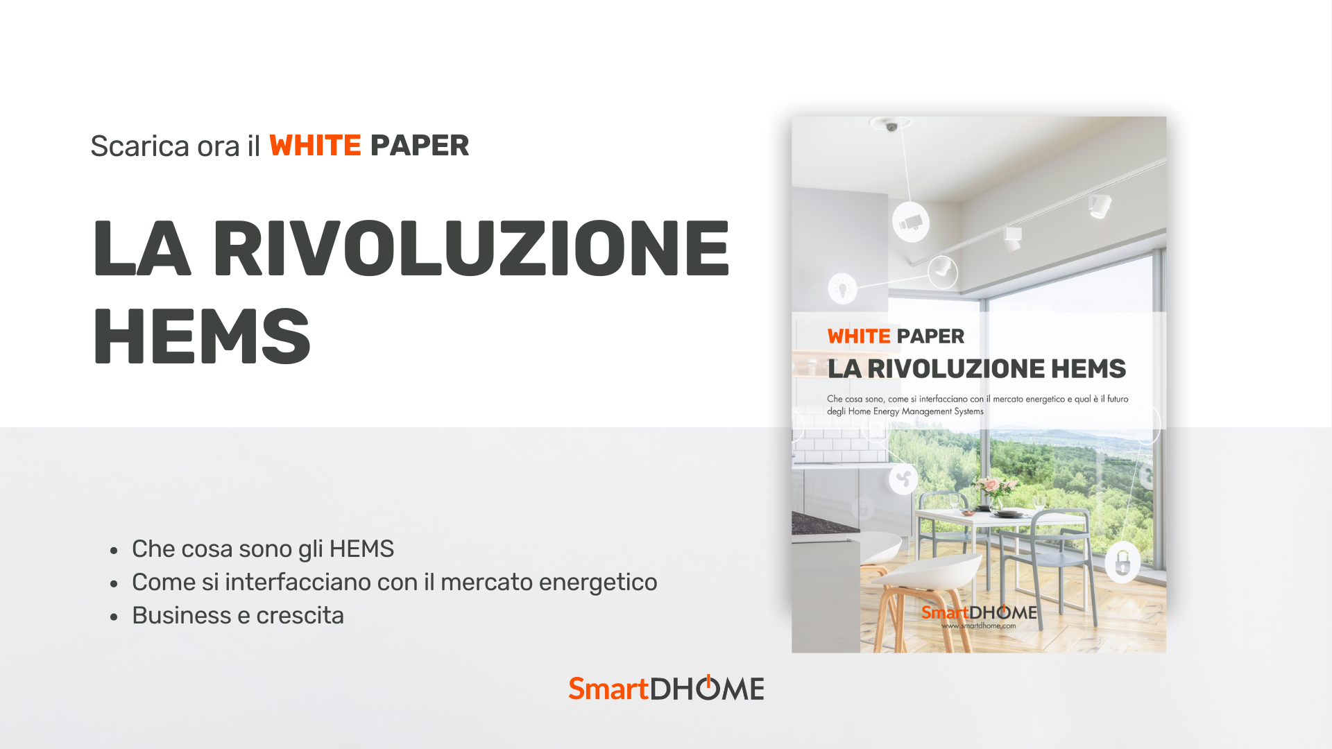 HEMS, il White Paper SmartDHOME interamente dedicato agli Home Energy Management Systems